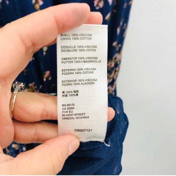 Free People Rare Feelings Maxi Floral Dress Navy Orange Size XS - Picture 8 of 12